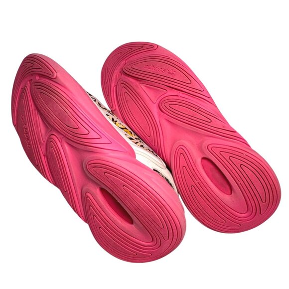 Adidas Ozelia Womens Sneakers Size 7 White Pink Leopard Ortholite Adiprene Run - Picture 8 of 8